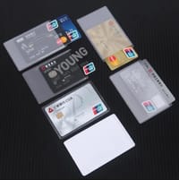 5 Pcs Horizontal Transparent PVC Card Holder, Safe from Damage/Scratch_img_1