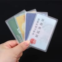 5 Pcs vertical Transparent PVC Card Holder, Safe from Damage/Scratch_img_1