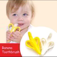 Soft Silicone Banana Shape Design Baby Toothbrush 1pcs_img_0