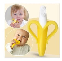Soft Silicone Banana Shape Design Baby Toothbrush 1pcs_img_1