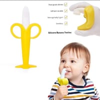 Soft Silicone Banana Shape Design Baby Toothbrush 1pcs_img_2