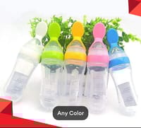 Silicone Baby Food Dispensing Spoon & Feeder, Travel Baby Training Bottle with Spoon Soft Head Baby Feeding Tools- kids_img_3