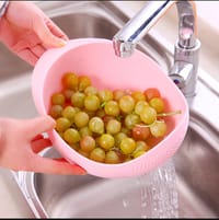 01 pcs Perfect Plastic Washing Bowl For Rice Vegetables Fruits Container 2 in 1 Plastic Rice Washer Strainer and Colander_img_2
