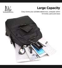 LouisWill Men's Laptop Waterproof Backpack_img_1