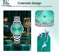 🍁 LouisWill Ladies Retro Diamond Steel Strap Watches..._img_1