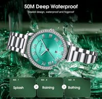 🍁 LouisWill Ladies Retro Diamond Steel Strap Watches..._img_3