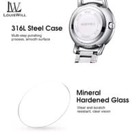 🍁 LouisWill Ladies Retro Diamond Steel Strap Watches..._img_5