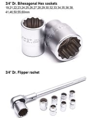 Harden 27Pcs 3/4" Dr. Socket Set (Industrial) Professional Chrome Vanadium Car Repair Tools Dr. Sockets Auto Hand Tool Set 510827_img_7