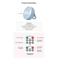 🔥🔥 MAYTTO USB rechargeable remote controlled Desktop Hanging Camping Fan..._img_3