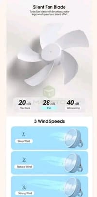🔥🔥 MAYTTO USB rechargeable remote controlled Desktop Hanging Camping Fan..._img_4