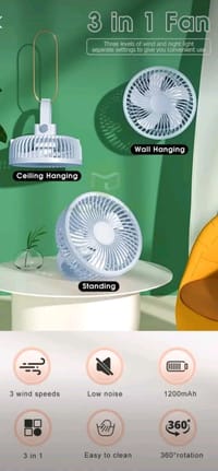 🔥🔥 MAYTTO USB rechargeable remote controlled Desktop Hanging Camping Fan..._img_5