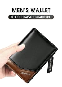 💥MENSPE PU Leather Wallet with Zipper_img_2
