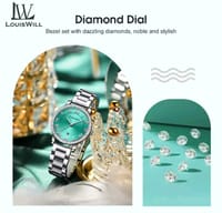 🍁 LouisWill Ladies Retro Diamond Steel Strap Watches..._img_2