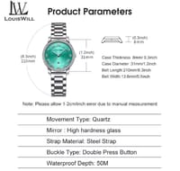 🍁 LouisWill Ladies Retro Diamond Steel Strap Watches..._img_6