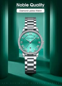 🍁 LouisWill Ladies Retro Diamond Steel Strap Watches..._img_8