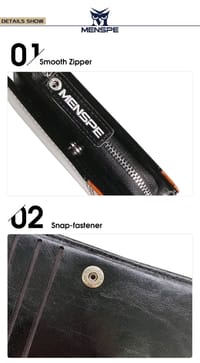 💥MENSPE PU Leather Wallet with Zipper_img_12