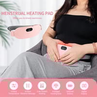 Electric Waist Belt Device, Fast Heating Belly Pad Portable Cordless Heating Pad with 3 Heat Levels and 4 Massage Modes_img_1