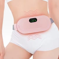 Electric Waist Belt Device, Fast Heating Belly Pad Portable Cordless Heating Pad with 3 Heat Levels and 4 Massage Modes_img_2