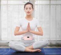 Electric Waist Belt Device, Fast Heating Belly Pad Portable Cordless Heating Pad with 3 Heat Levels and 4 Massage Modes_img_4