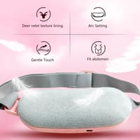 Electric Waist Belt Device, Fast Heating Belly Pad Portable Cordless Heating Pad with 3 Heat Levels and 4 Massage Modes_img_5