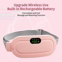 Electric Waist Belt Device, Fast Heating Belly Pad Portable Cordless Heating Pad with 3 Heat Levels and 4 Massage Modes_img_7