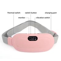 Electric Waist Belt Device, Fast Heating Belly Pad Portable Cordless Heating Pad with 3 Heat Levels and 4 Massage Modes_img_8