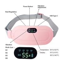Electric Waist Belt Device, Fast Heating Belly Pad Portable Cordless Heating Pad with 3 Heat Levels and 4 Massage Modes_img_9