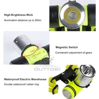 💥Outtobe Scuba Diving Waterproof Head Light with free Battery Charger_img_1