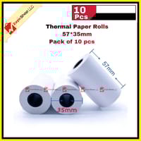 Thermal Paper Rolls 57*35mm 10 pcs for 58mm POS Printer, Receipt Printer, Mini Thermal Printer White_img_1