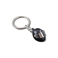 Black Motorcycle Helmet Model Key Ring_img_0