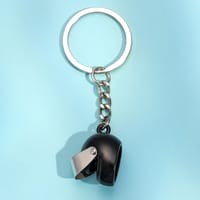 Black Motorcycle Helmet Model Key Ring_img_1