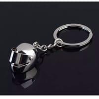 Silver Motorcycle Helmet Model Key Ring_img_1