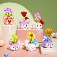 Sunflower cartoon potted plants (without dust cover)_img_1