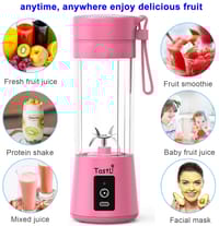 Portable Blender, Personal Mini Bottle Travel Electric Smoothie Blender Maker Fruit Juicer Cup, with 13oz Bottles_img_1