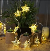 STAR SHAPE STEEL CASE FAIRY LIGHTS (20 Pcs., 15 Feet)_img_0