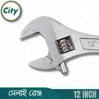 ১ পিস ১২ ইঞ্ছি সেলাই রেঞ্চ হেভি সামঞ্জস্যযোগ্য ক্রোম সফট রাবার গ্রিপ হ্যান্ডেল ৩ ইন ১ স্প্যানারের সাথে বক্স এন্ড হেক্স ফাংশন_img_4