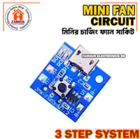 Mini Rechargeable 3.7/4.2/5 Volt Fan Circuit 3 Step Fan Speed Control with LED indicator Replacement Parts for mini Rechargeable Fan 3.7/4.2/5 Volt size- 1.80 cm_img_2