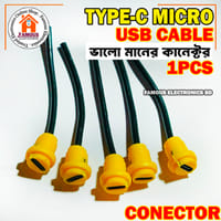 Type-C Female Connector with Attached Wire | USB-C Socket to Open End Cable_img_2
