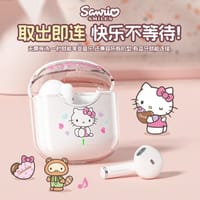 Pink Sanri Transparent Bluetooth Headset Ultra-long Battery Life Wireless Hearing_img_0