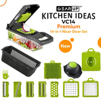 GearUP VC14 Premium 14-in-1 Vegetable and Fruits Multifuction Cutting Slicer Kitchen Tools_img_0