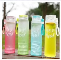 Hello Master 480ml Glass Water Bottle with Leakproof Lid_img_1