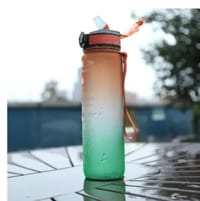 1000ml Premium Quality Water Bottle with Time Scale Outdoor Fitness Sports Bike Water Cup with Straw BPA Free Home Drinking Kettle_img_0