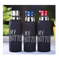 Jazz Style Glass Water Bottle with Aluminum Cap for On the Go Hydration_img_0