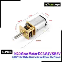 High Torque N20 DC Gear Motor 3V-6V Micro Metal Gearbox_img_0
