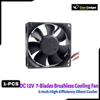 DC 12V 0.3A Mini Brushless Cooling Fan, 3-Inch High-Efficiency Silent Cooler_img_0