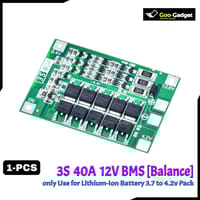 3S 40A 12V 18650 Lithium Battery Protection Board | Balance Version, Li-ion BMS for Battery Safety & Efficiency S0320_img_0