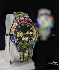 Colorful Crystal Iced Hip Hop Watch_img_0