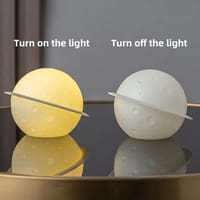 Astronaut-themed LED night light with 3D moon design - Battery Operated_img_2
