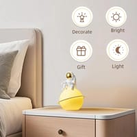 Astronaut-themed LED night light with 3D moon design - Battery Operated_img_5