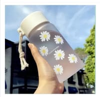 Water Bottle(500 ml), Cute Daisy, Large Capacity, Translucent, Water Bottle, Cup, Mug, Cup, Stylish, Wide Mouth_img_0
